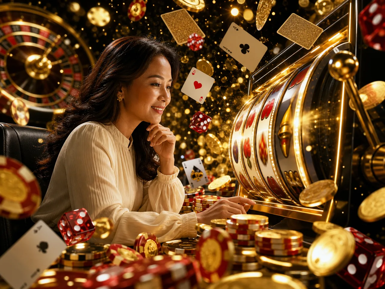 A Games Library Built for Every Kind of Player – gold slots collage illustration